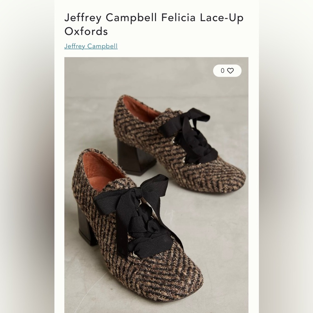 Jeffrey Campbell size 8 oxford shoes